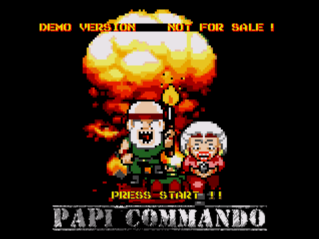Papi Commando (Homebrew) — Title screen